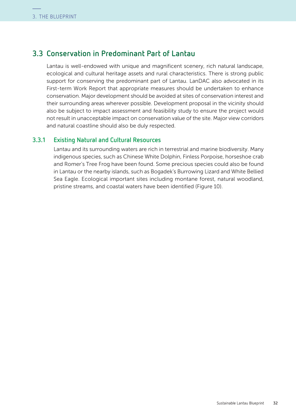 Sustainable Lantau Blueprint (full report) by HKSAR Civil Engineering and Development Department.